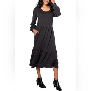 Canyon retreat charcoal gray  Midi Dress